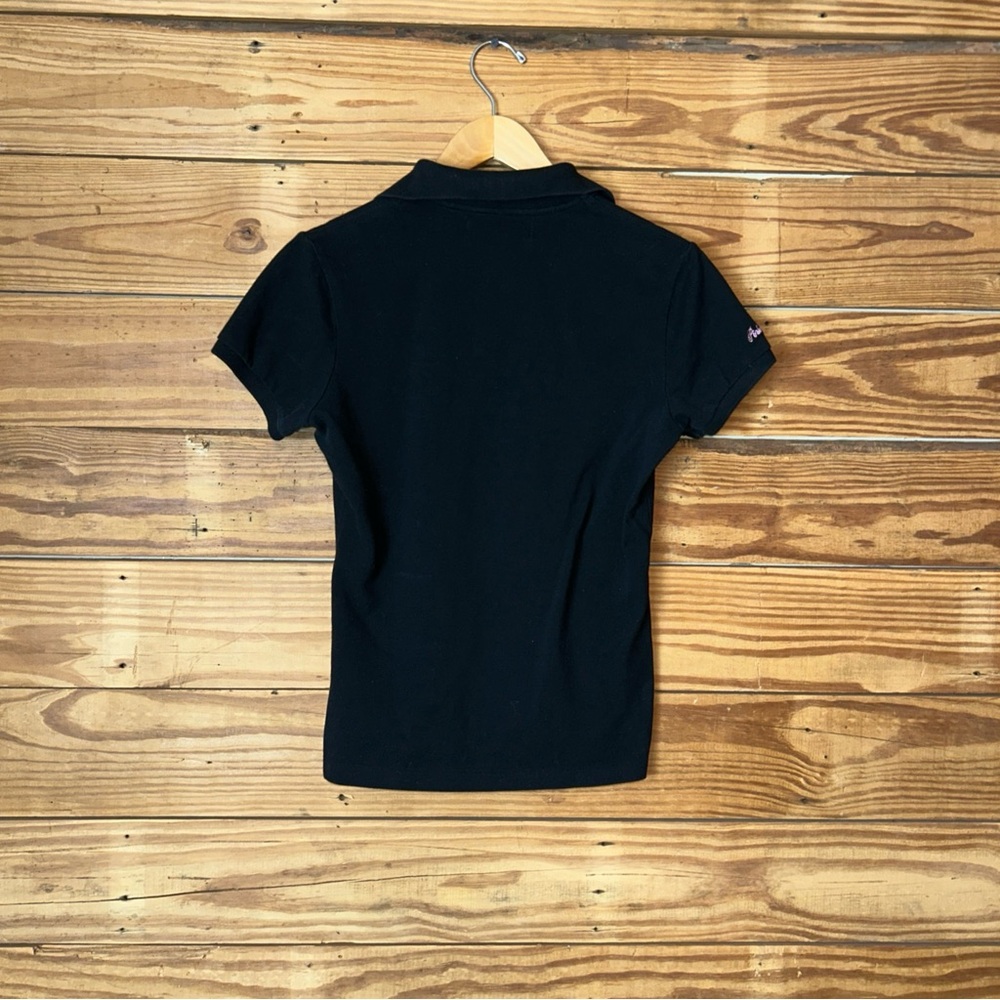 Ralph Lauren womens Polo in Black with Pink Emblem worn on the run way - Picture 3 of 7